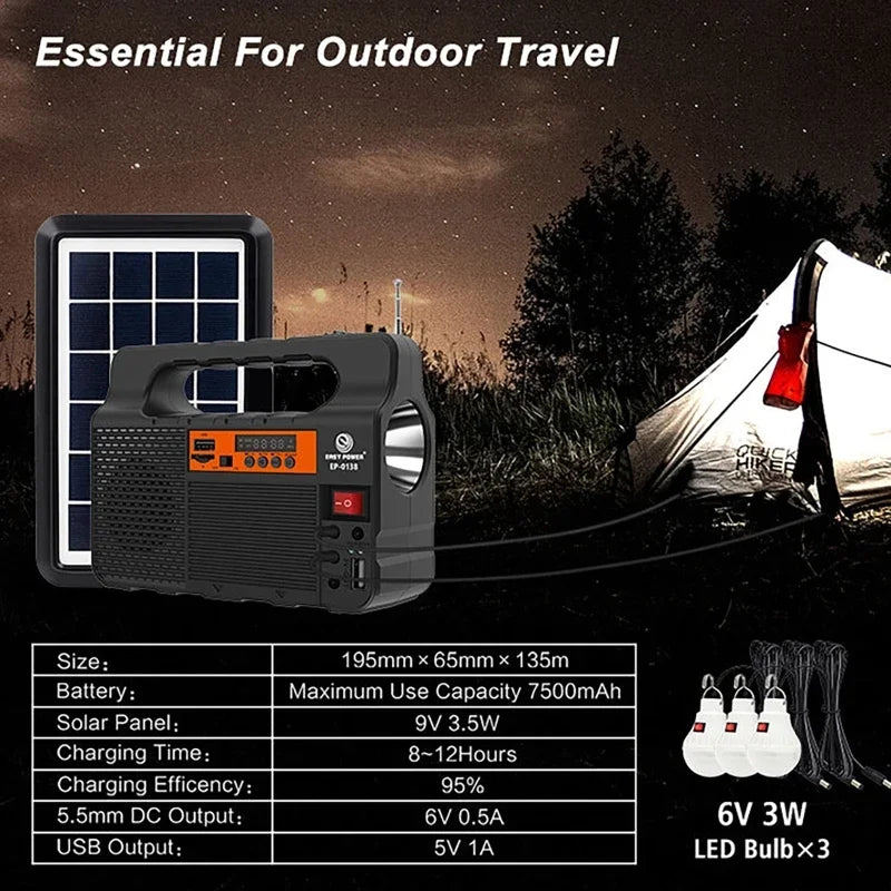 Portable  Solar Lighting Power Station